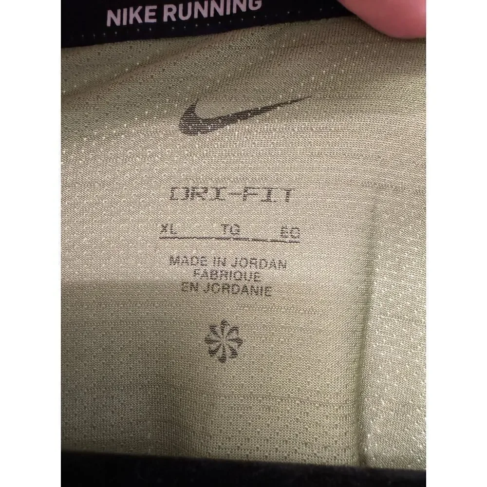 Nike Men's Size XL Green Miler Dri-Fit Short Sleeve Athletic Gym Running Tee